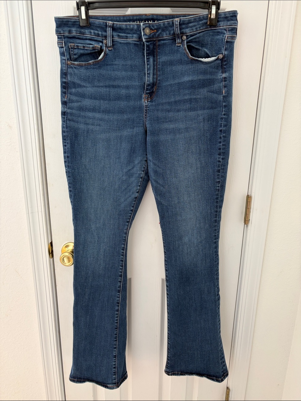 American Eagle Outfitters Women's Skinny Kick Jeans - Dark Blue Denim - Picture 1 of 5